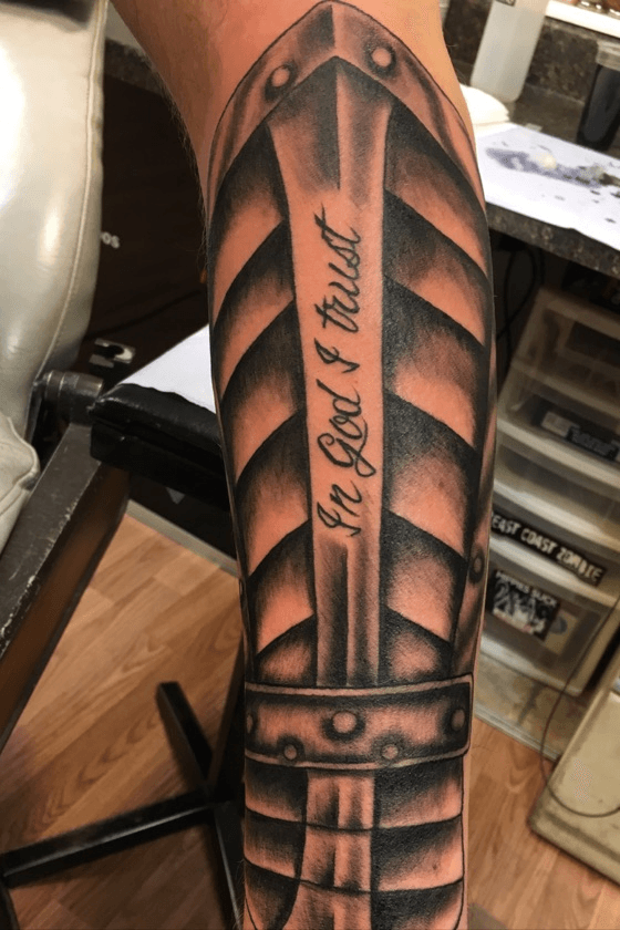 Armor of God tattoo right thigh 43016  Armor of god tattoo God tattoos  Knight tattoo