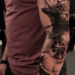 #ship #sail #compass #pirate #wanderlust #sleeve 