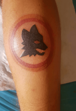 A.S Roma soccer logo tattoo