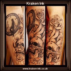 Growing sleeve montage which include the crow #KrakenInk 