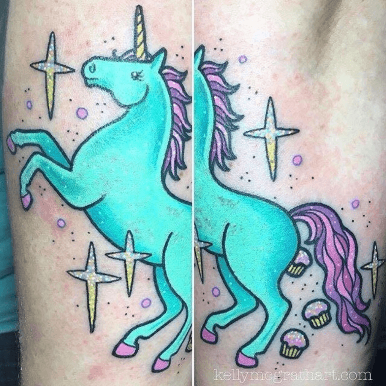 Tattoo uploaded by Katie  Unicorn tattoo Unicorn  Tattoodo