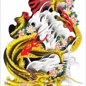 I have always wanted a traditional Dragon sleeve on my right arm... Colored gold as a symbol of my unit in the US Army.  #dreamtattoo 