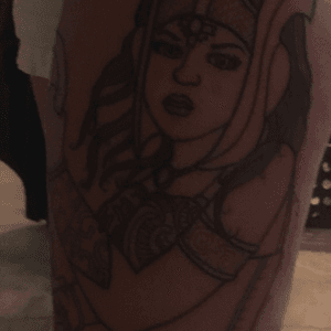 Outline on the warrior princess