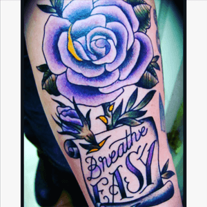 My 9 year old daughter, who's birthday is actually on Sept 30th! 😱 has Cystic Fibrosis. I'm really wanting some purple roses over my ribs/lungs with the quote, "When you are weak, I am strong". I'm very open to design concept, but am leaning toward watercolor 💜 #megandreamtattoo