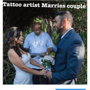 The things we do for our clients. A few weeks ago I married my clients . I pronounce you man and wife. I was paid for this too lol . 