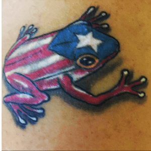My Coqui which I got on my right shoulder in late June of 2016. Sadly, the white has faded away :/ 