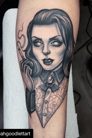 Elizabeth Comstock. Bioshock Infinite.                                          The start of my video game sleeve and my first tattoo. Great way to start it off.Artist: Leah Goodlett
