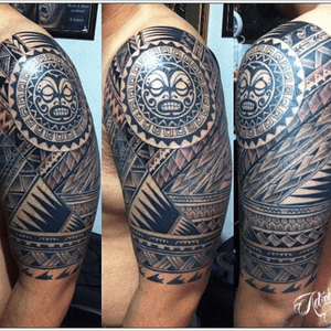 Custom polynesian x pinoy tribal @tattoodo #adriantattoo #customtattoo 