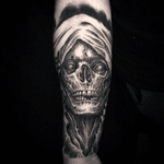 Grim Reaper tattoo by @jeremiahbarba out of Conclave Art Studio- Sunset Beach CA US. 