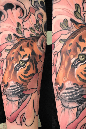 Tiger in the peony