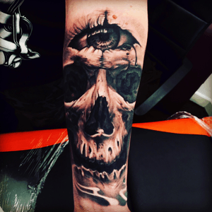 Skull and Eye Tattoo by Dean Taylor 