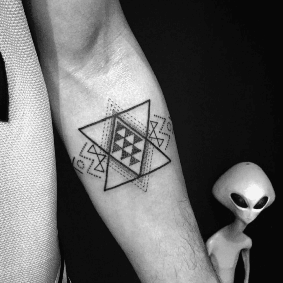 Tattoo uploaded by Claire • By #AdrianBascur #galaxy #space #geometric # triangle #ab • Tattoodo