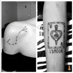 Nº235 #tattoo #tattoos #littletattoos #ink #inked #constellation #scorpio #scorpius #zodiac #stars #card #lamour #25 #dagger #daggertattoo #oldschool #oldschooltattoo #heart #heartattoo #eye #tarot #bylazlodasilva