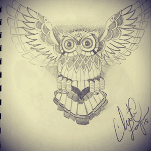 Badass owl. #sketch #owl #drawing  #tattooidea #megandreamtattoo 