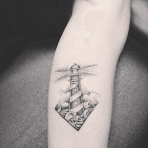 Lighthouse ! #lighthouse #dotwork #tattoo #blackwork 