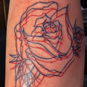 Trippy 3D rose! This was really fun to do! #3d #rose #linework 