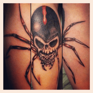 #tattoo #blackwidow #skull #tattooskull #widow #spider