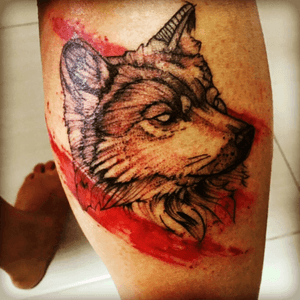 My newest tattoo made by John Neddle. Rio de Janeiro, Brazil.#wolf #JohnNeddle #tattoo 