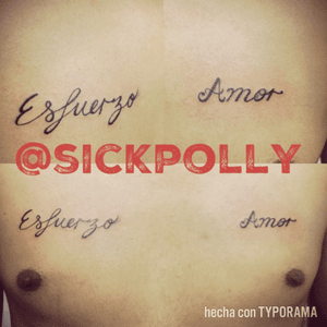 #letteringtattoo #sickpolly #finelinetattoo #chesttattoo #dynamicink #tattoocancun #mextattoo #tatuajescancun 