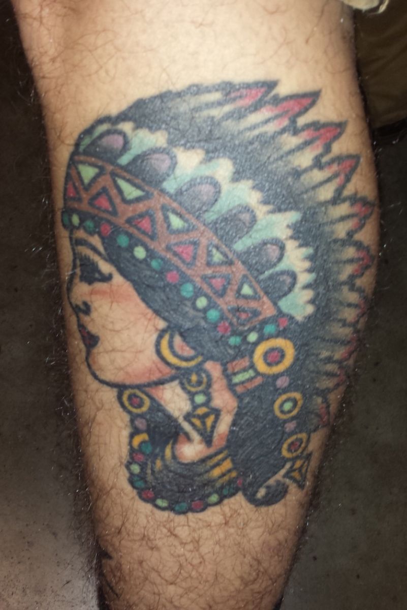 Tattoo uploaded by Christian Laux • Dry and flaky sj indian girl done