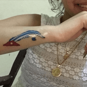  Cuba🇨🇺 #cuba #tattoo #colors #red #white #blue #madeincuba #flag 