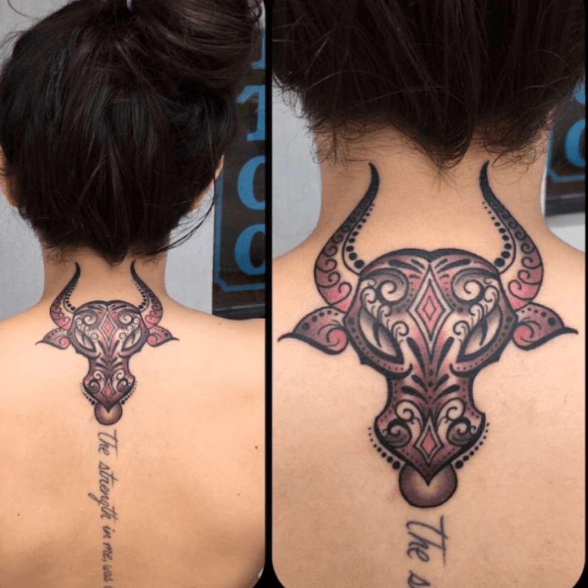 Tattoo uploaded by Tara • #katietattoos #Taurus #spinetattoo • Tattoodo