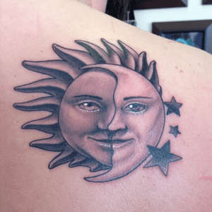Split face sun & moon by Don Hankey ☀️🌙
