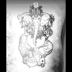 Tat No.49 "Ganesha" (first session) #tattoo #ganesha #ganesh #ganapati #vinayaka #elephant #blessings #buddhism #jains #mantra #aum #bylazlodasilva