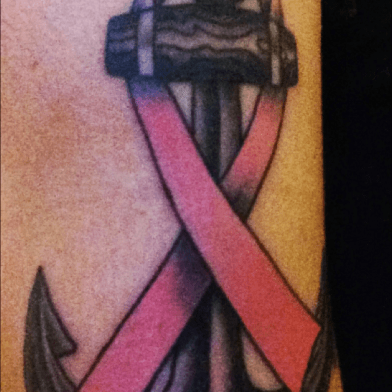 Tattoo uploaded by Jenn • In honor of my mom and grandmother who were both  diagnosed with breast cancer 🎀💕 • Tattoodo