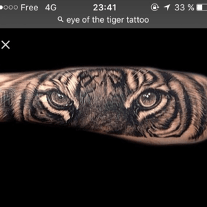 Eye of the tiger, focus on what means everything to you. Never lose the objective. #megandreamtattoo 