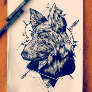 Wolf by Fiasco artist ##megandreamtattoo