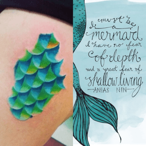 This quote is a big deal and is my life motto and has inspired me to want to get mermaid scaled tattooed on my outer thigh #megandreamtattoo 