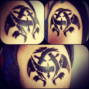 #Tattoo #crow #bird #ink #inked #tribal #blackwork #Silverback #Stupidblack #eternalink 