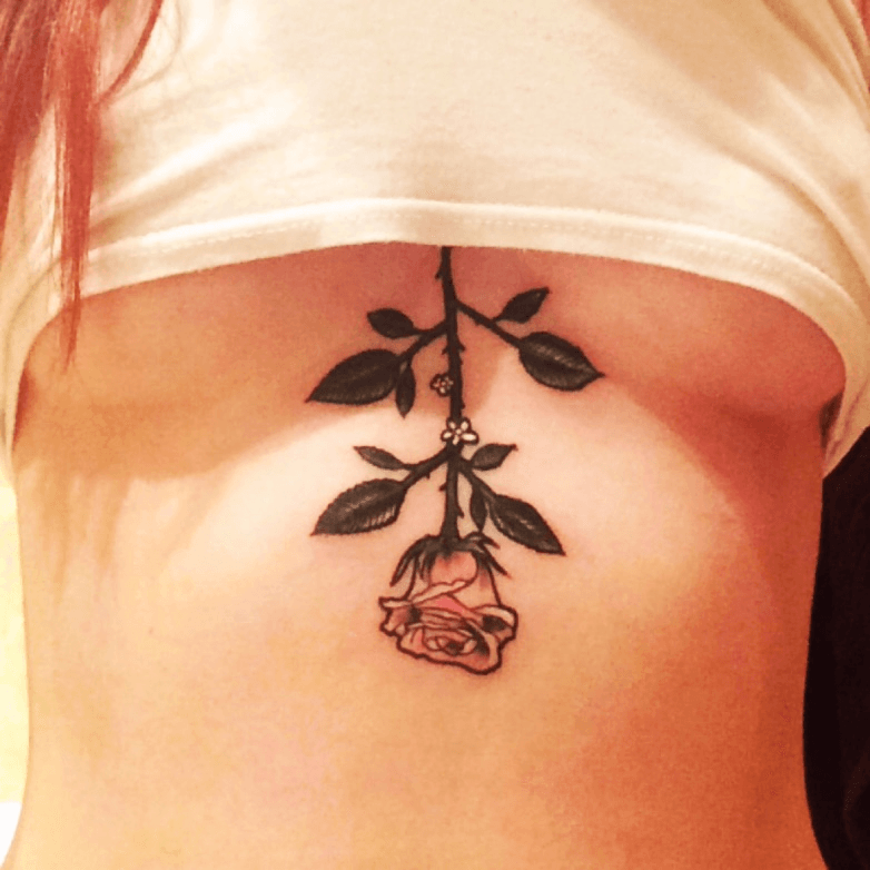 Upside down solid rose tattoo  Tattoogridnet