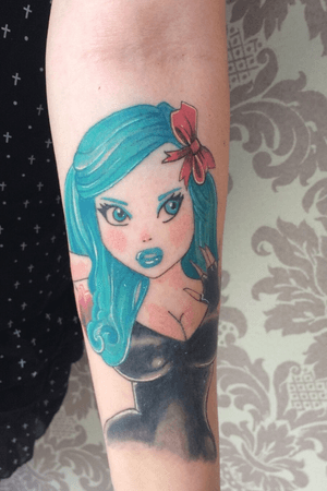 #pinup #doll #fetish #tattooartist #colortattoo #newschool