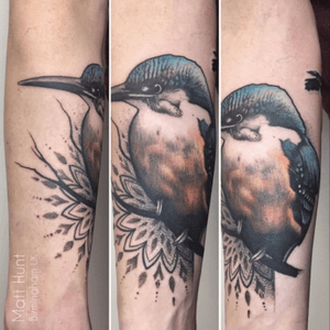 Kingfisher and mandala