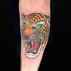 Had so much fun doing ghis tiger on @tattoodo s @johanplenge thanks for your patience buddy. 