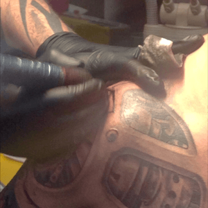 #mechanical #tattoo by @willhstatts #willhsstatts #blackngrey #freehand #victimsofink #melbourne #australia in progress 