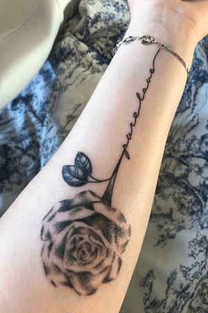 First tattoo! #rose #purelove