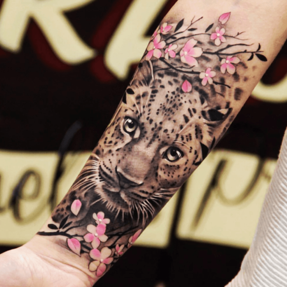 White tiger with Flowers tattoo by Ben Ochoa  Post 16896