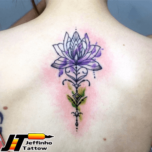 Tatuagem flor-de-lotus #aquarela #tattoo #tattoo #flordelotus #lotus 