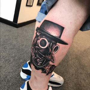 This is my plague doctor done by jack at jacks tattoos in street somerset 