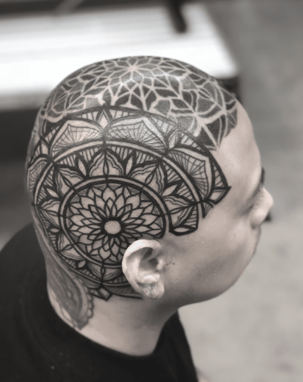 Head Geometric Tattoo by Inky Joe