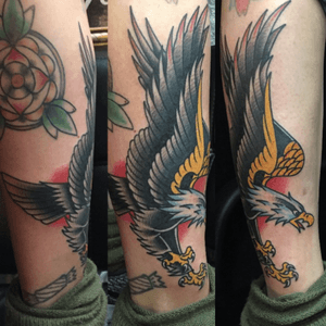 Eagle #eagle #traditional #Tattoodo #tattoosbyrodrigocanteras #lovehatenewyork 