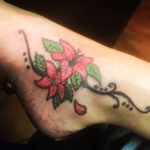 Floral cover up tattoo