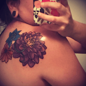 This tattoo was inspired by #megan_massacre her coloring book marked in ink(: