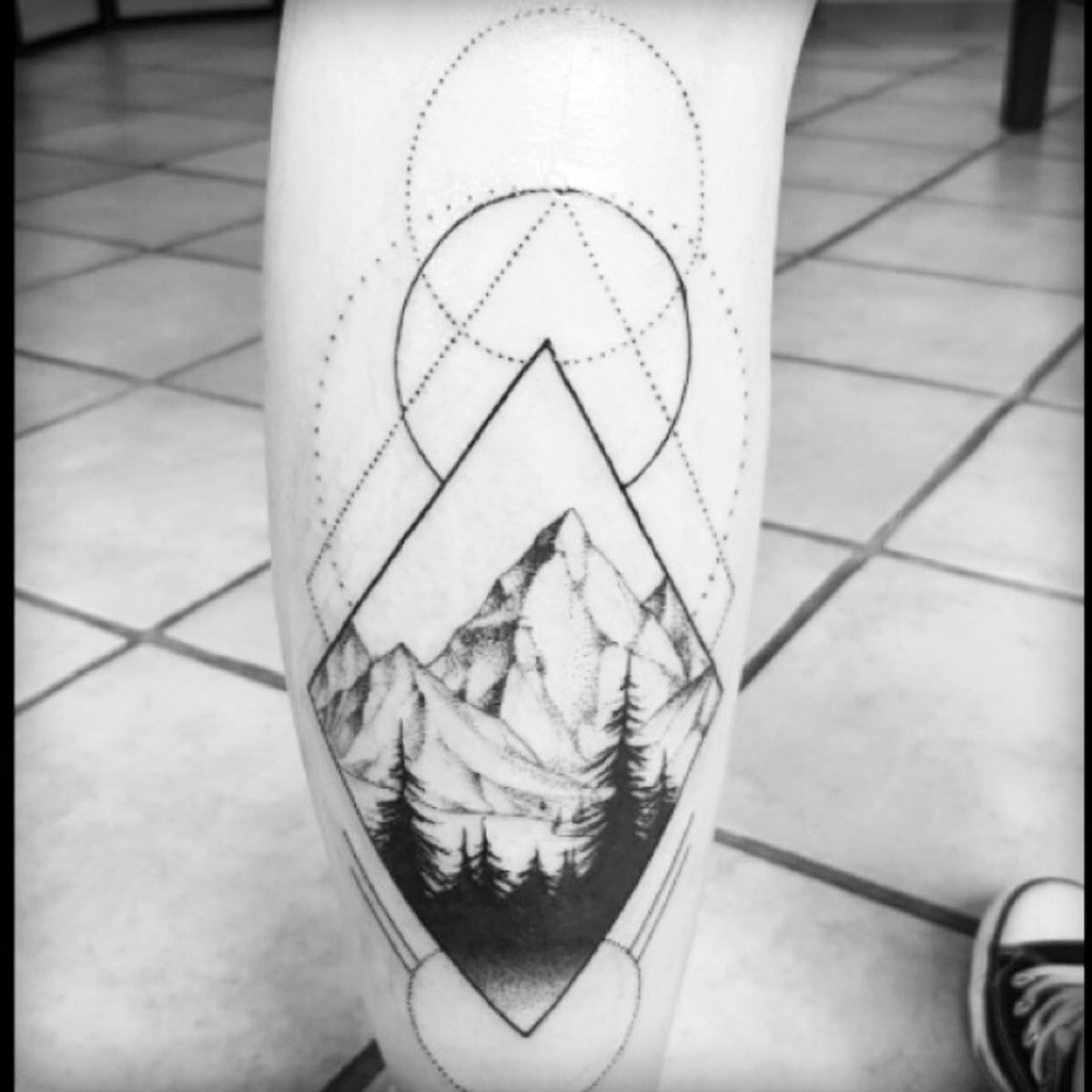 Tattoo uploaded by ceata • blackwork mountains geometric • Tattoodo