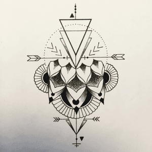 And More #geometric #geometry #graphic #tattoo #modernart #moderntattooing #design #tattoodesign #dotwork #dotworktattoo #arrow #mandala 