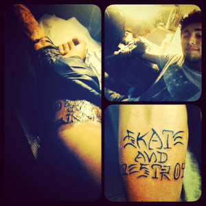 Skate And Destroy Tattoo#Tattoo #Black #SkateAndDestroy #Thrasher #SkateLife #HomeMade