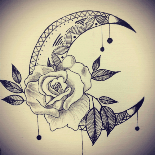 #moon #rose 